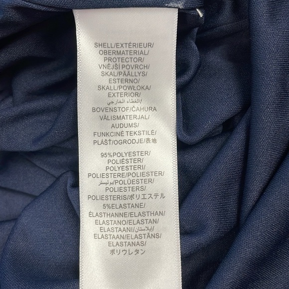 New Adrianna Papell Sleeveless Jersey Gown Embellished Lace Cowl Back Midnight - Picture 14 of 15